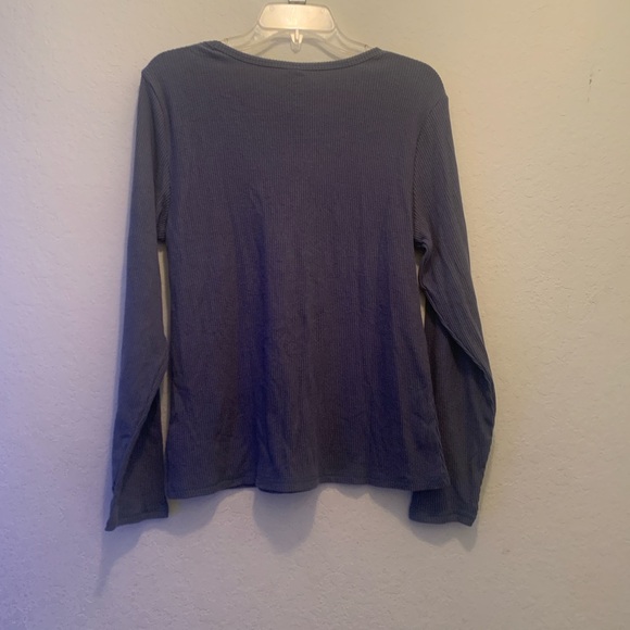✨HPx2✨NWT old navy ribbed soft dusty blue long sleeve shirt - Picture 6 of 6